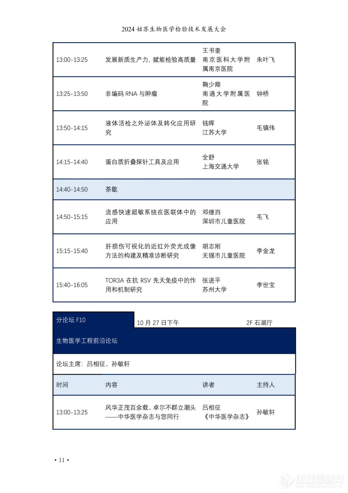 2024姑苏生物医学检验技术发展大会日程公布