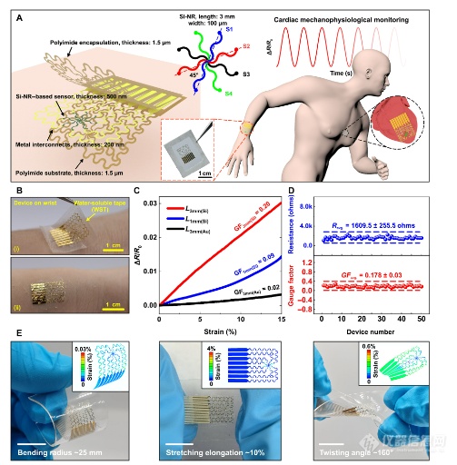 新型硅纳米传感器助力实时生理监测!