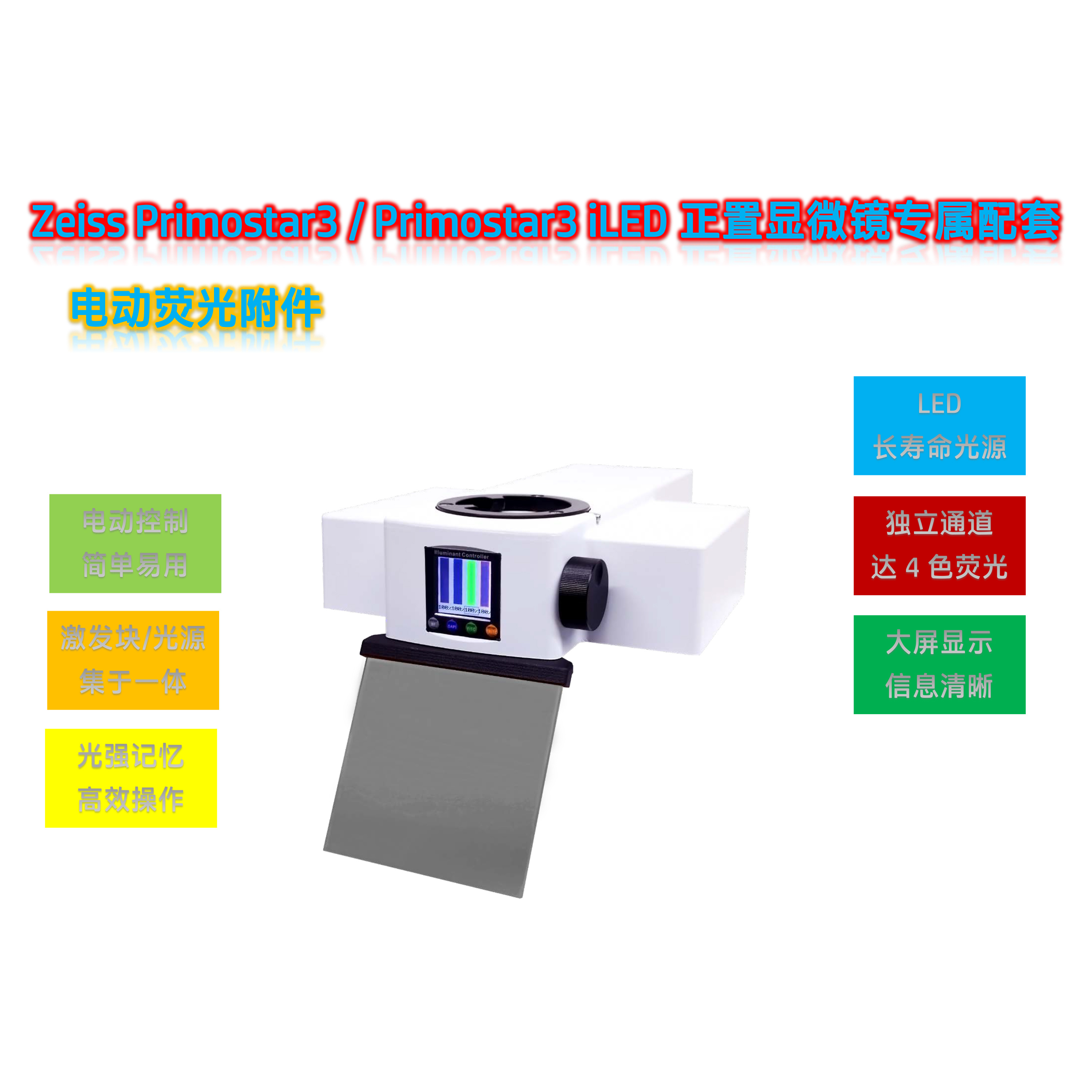 Primostar3显微镜用荧光光源附件PS-UVBGY-E