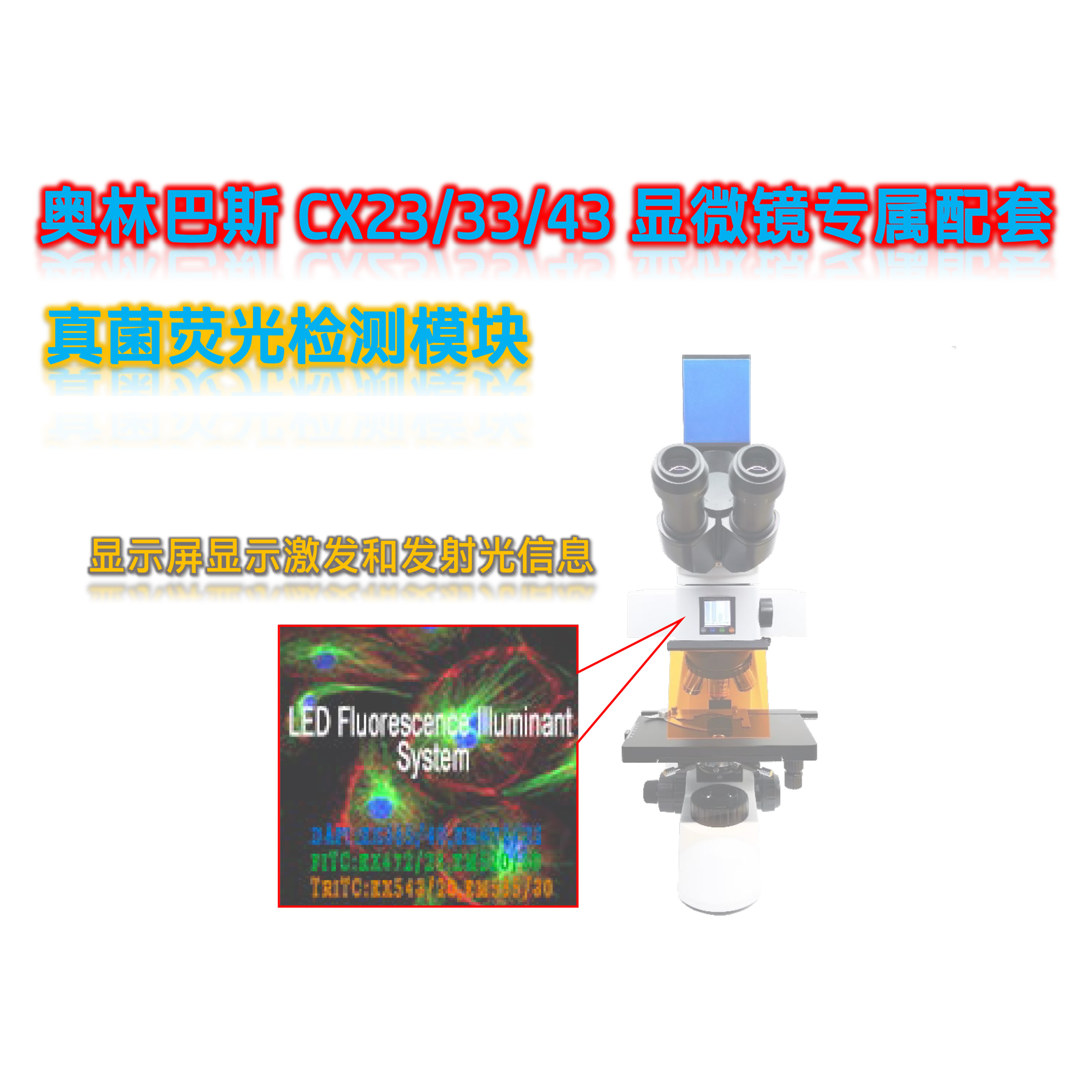 显微镜CX43真菌荧光检测光源附件CX-UV-E