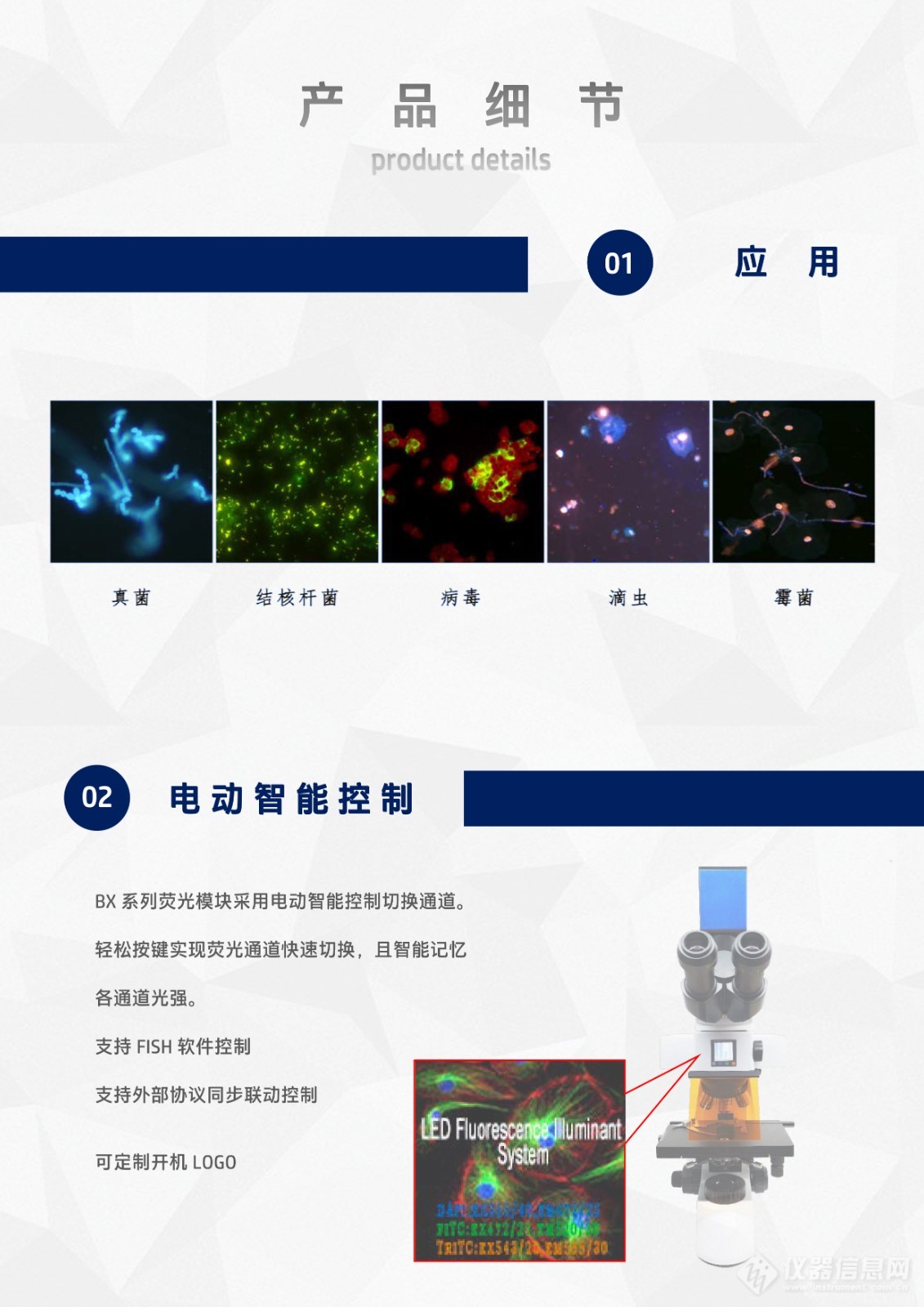 BX43BX53显微镜升级荧光显微镜用LED荧光附件正置荧光模块BX-UVB-E (4).jpg