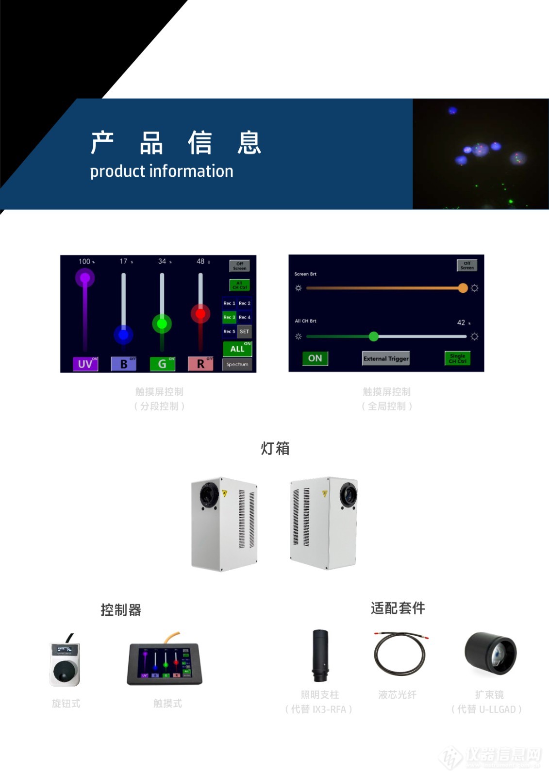 显微镜荧光光源XLED-400-可替代奥林巴斯IX51显微镜汞灯光源更换LED荧光光源 (3).jpg