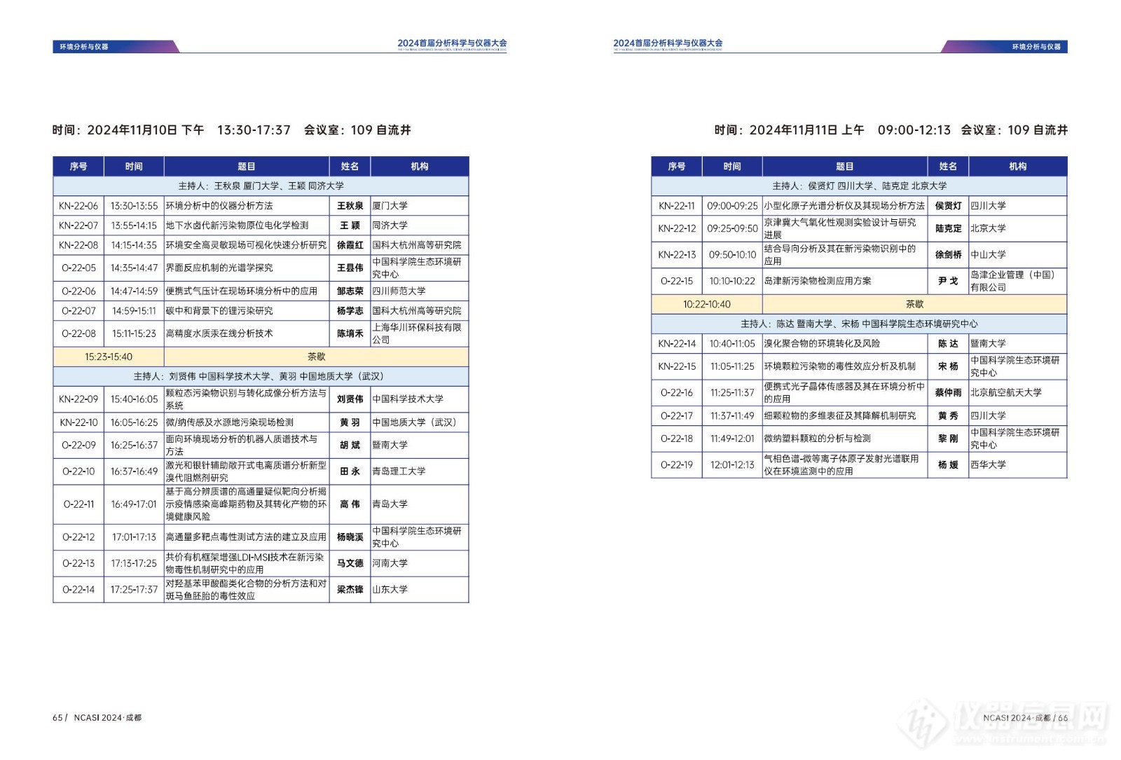 全日程公布|首届分析科学与仪器大会NCASI 2024