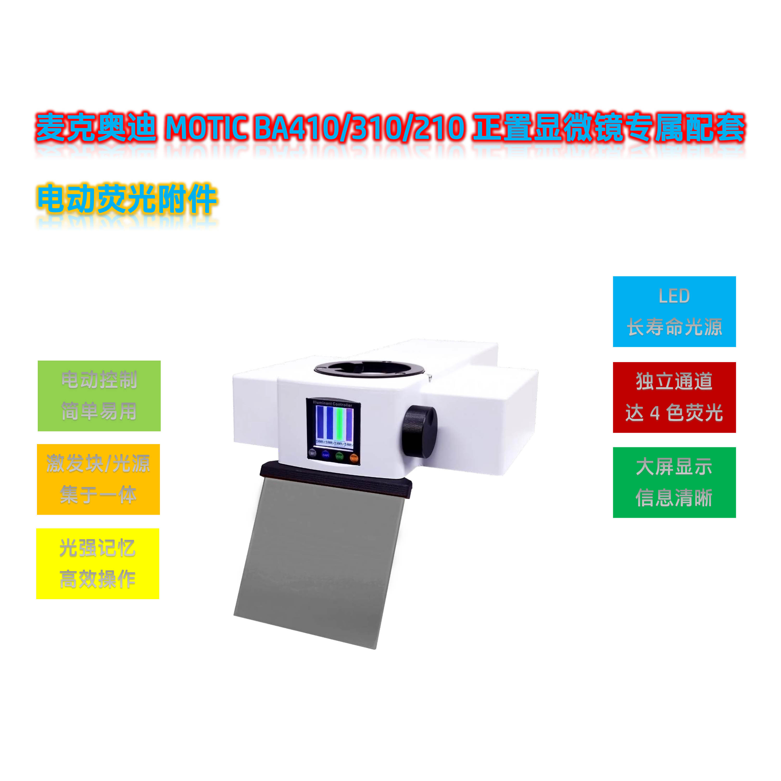 MOTIC BA410显微镜荧光光源附件BA-UVBGY-E