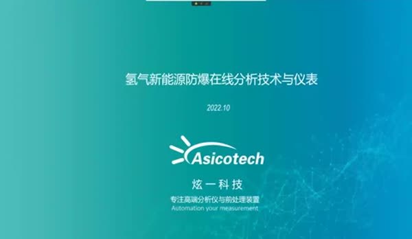 氢气新能源防爆在线分析技术与仪表应用