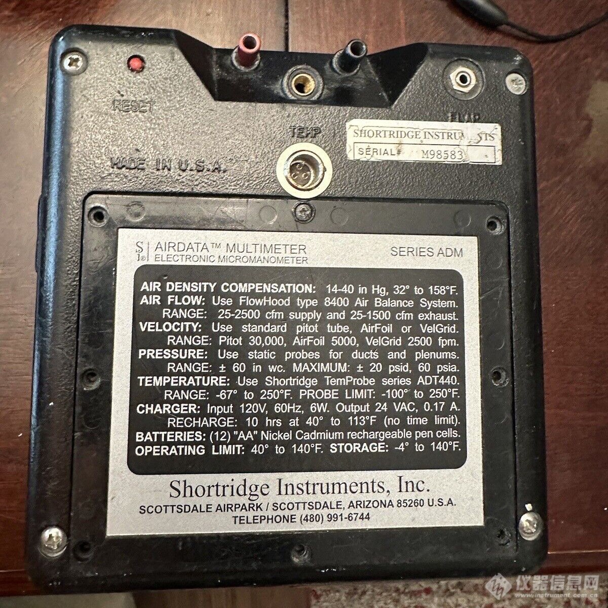 Velgrid Shortridge多参数测量仪ADM-860C 带通讯端口可导出数据_参数_价格-仪器信息网