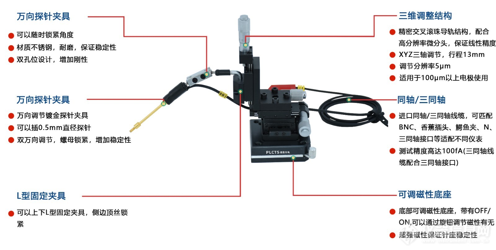 万向型5μm探针座_参数_价格-仪器信息网