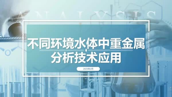 不同环境水体中重金属分析技术应用分析