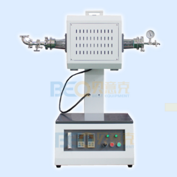  贝意克1200℃小型双温区多工位开启式真空管式炉 BTF-1200C-II-S-H-60