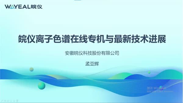 皖仪科技在线离子色谱系统以及最新技术进展
