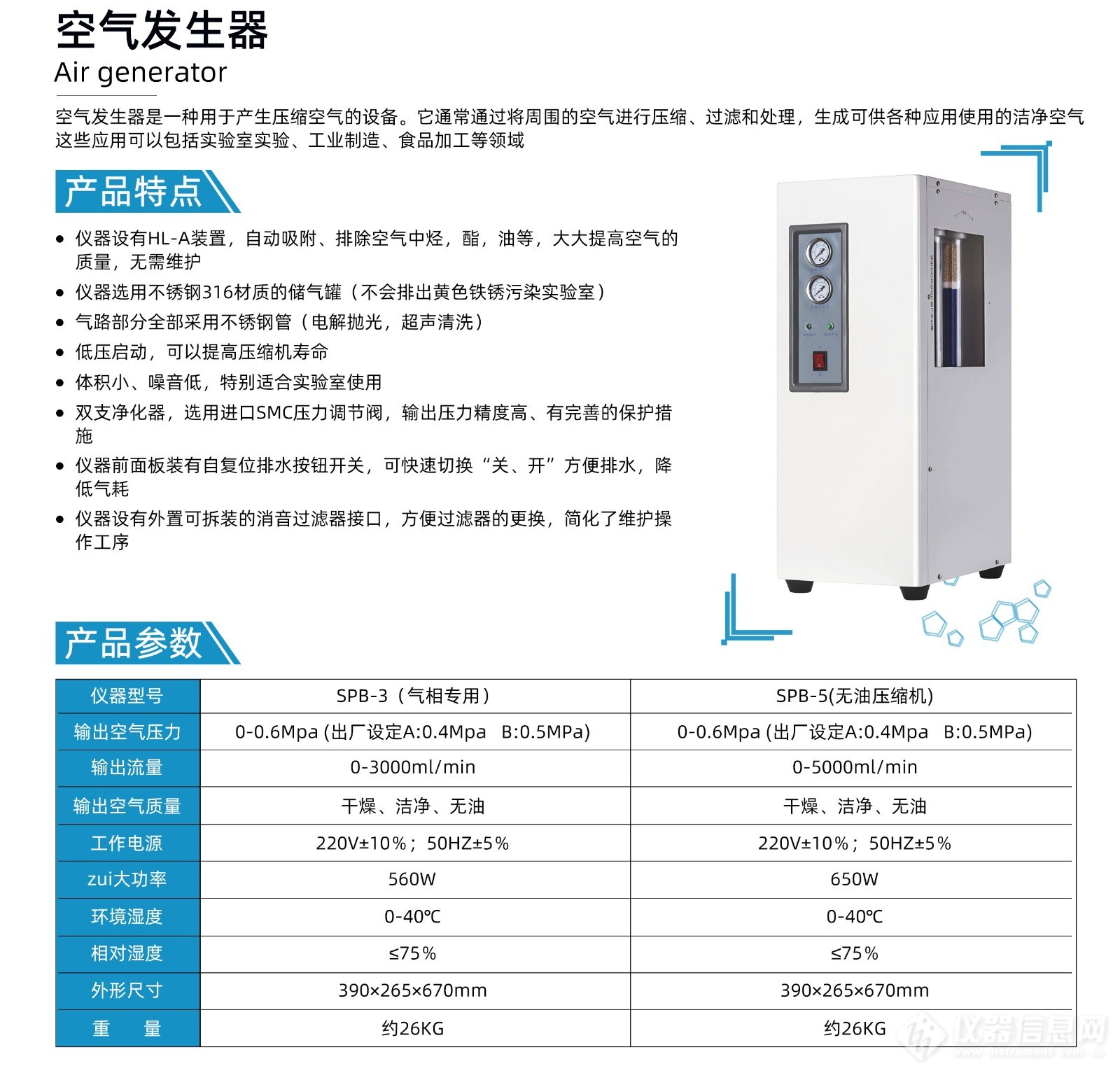 SPB-3（气相专用）SPB-5空气发生器（无油压缩机)24.1.6.jpg