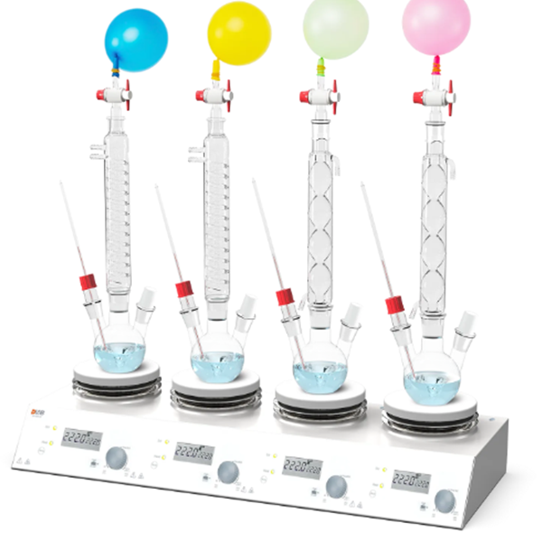 LCD数控加热型四通道六通道磁力搅拌器