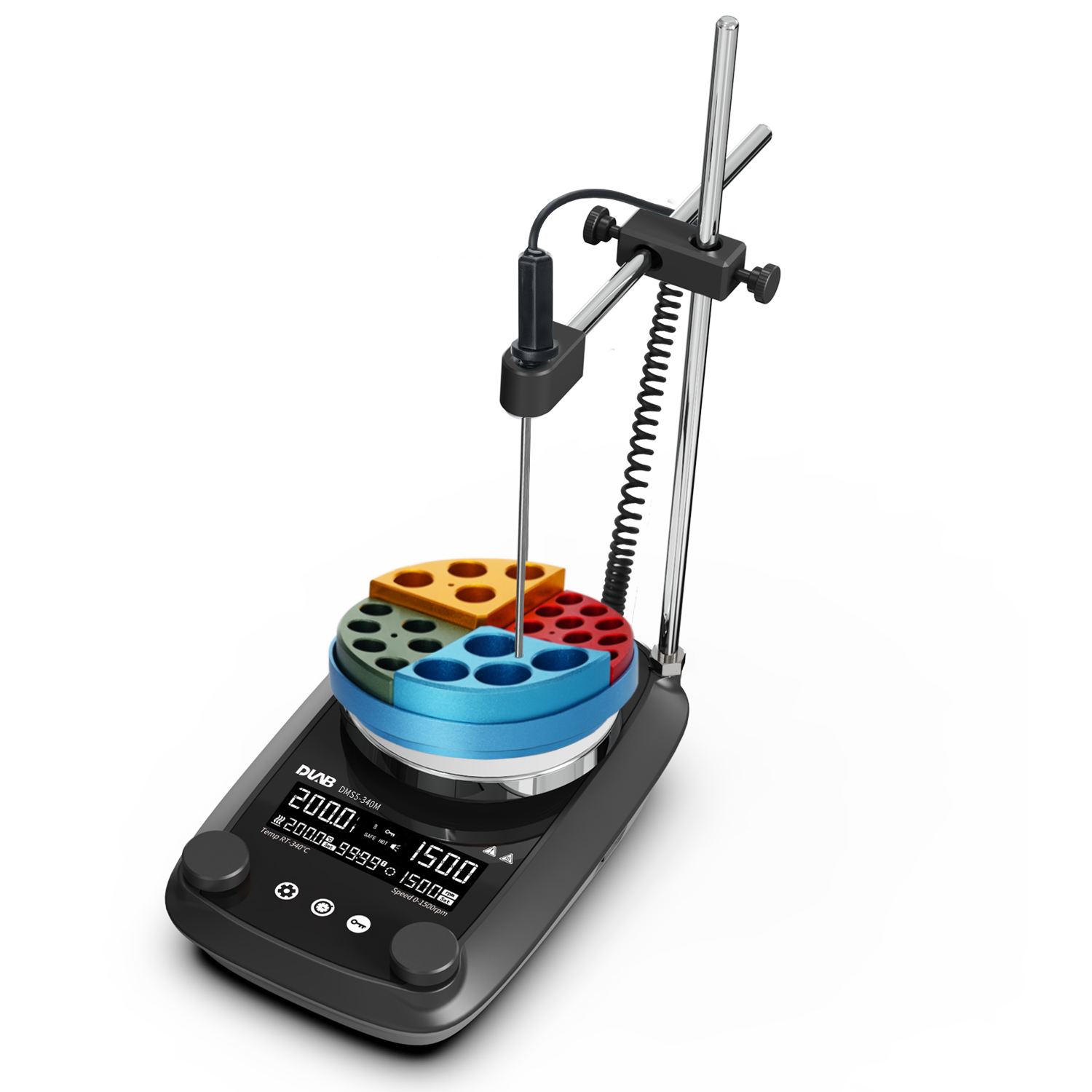 DLAB大龙 DMS5-340M LCD数控5寸定时款加热型强磁磁力搅拌器