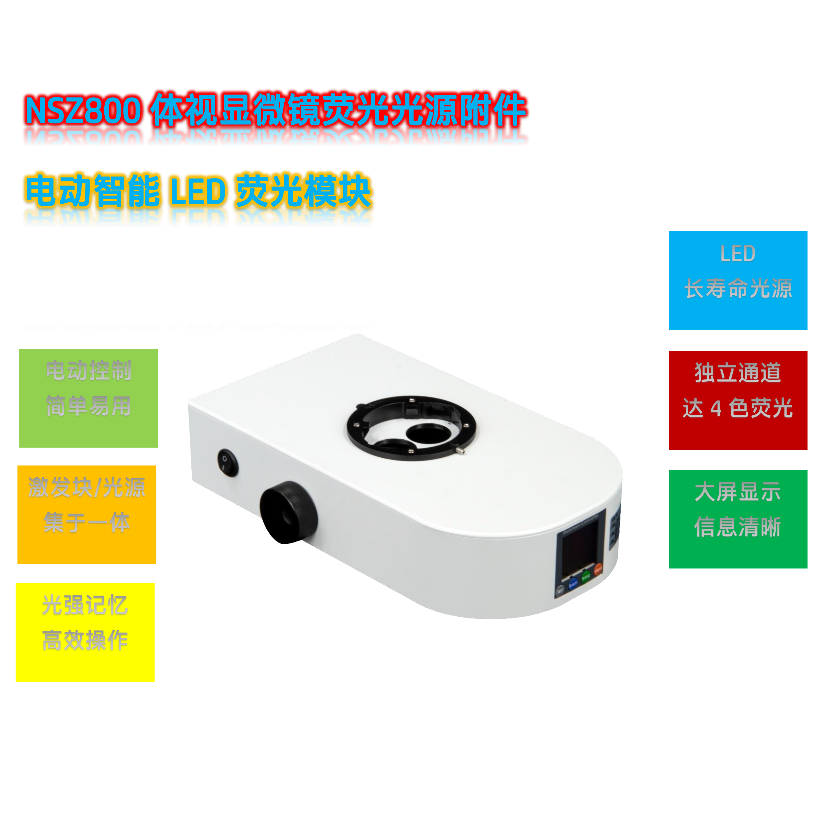 永新Nexcope NSZ800体视显微镜LED体视荧光模块光源附件NSZ800-UVBGR-E