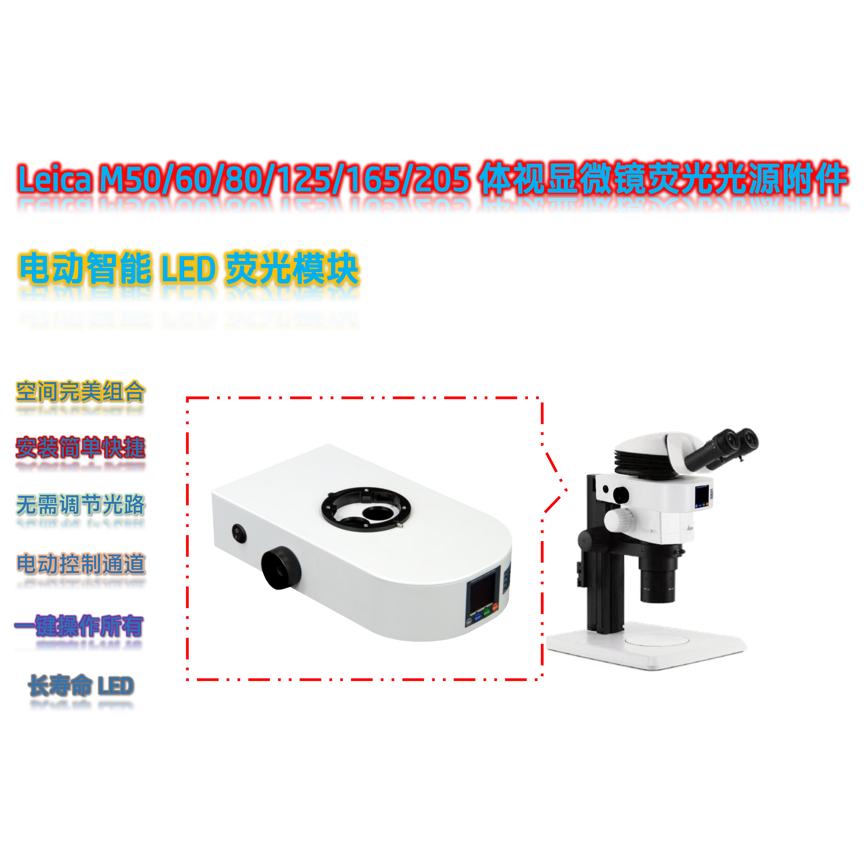 Leica体视荧光显微镜LED光源附件MX-UVBGR-E