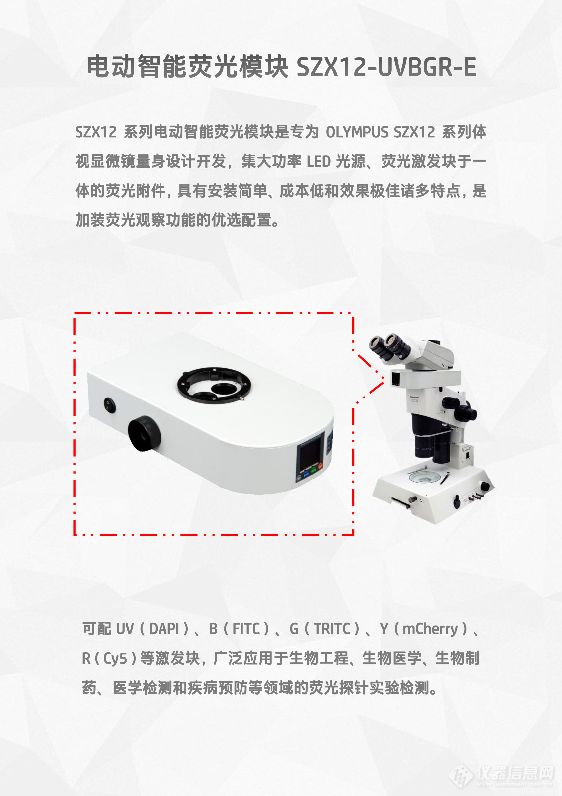 奥林巴斯OLYMPUS SZX12体视显微镜LED体视荧光模块光源附件SZX12-UVBGR-E_flyer_v25.1202-2.jpg