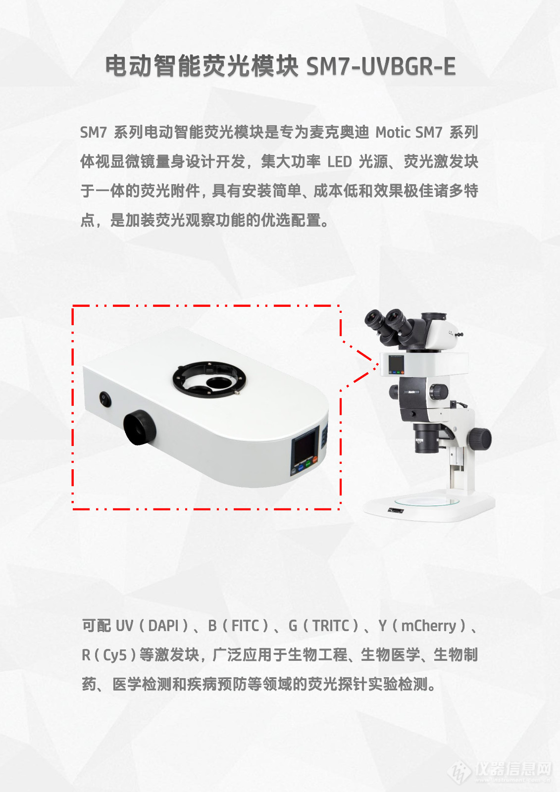 麦克奥迪Motic SM7体视显微镜LED体视荧光模块光源附件SM7-UVBGR-E_flyer_v25.1123-2.jpg