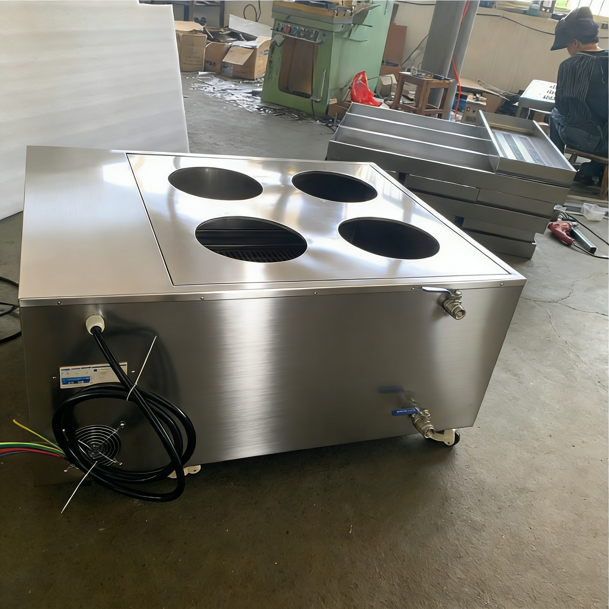 DZ-200L 磁力搅拌水浴锅（按客户要求定制-液位表+彩屏+导流槽）