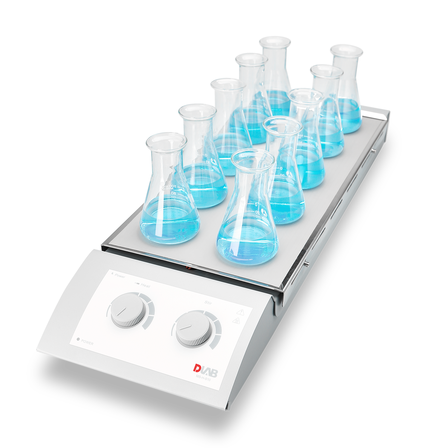 DLAB大龙10通道标准加热型磁力搅拌器MS-H-S10