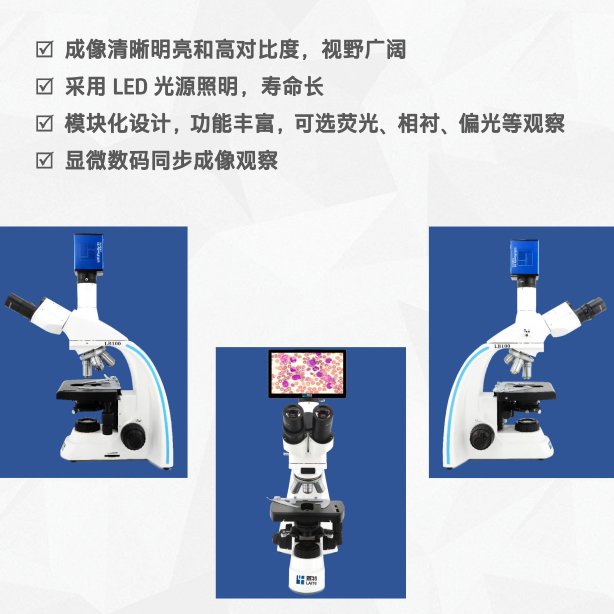 国产莱特高性价偏光生物显微镜LB100-P