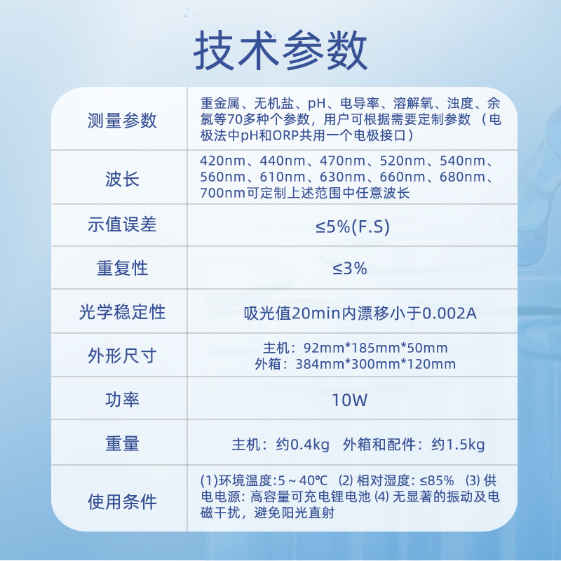  深昌鸿PMULP-800型  便携式多参数水质测定仪