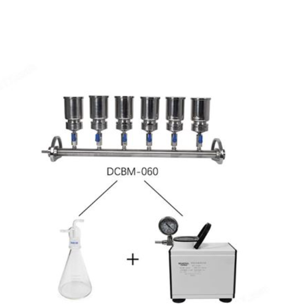 六联（带2L抽滤瓶+泵）不锈钢薄膜过滤器 多联过滤器