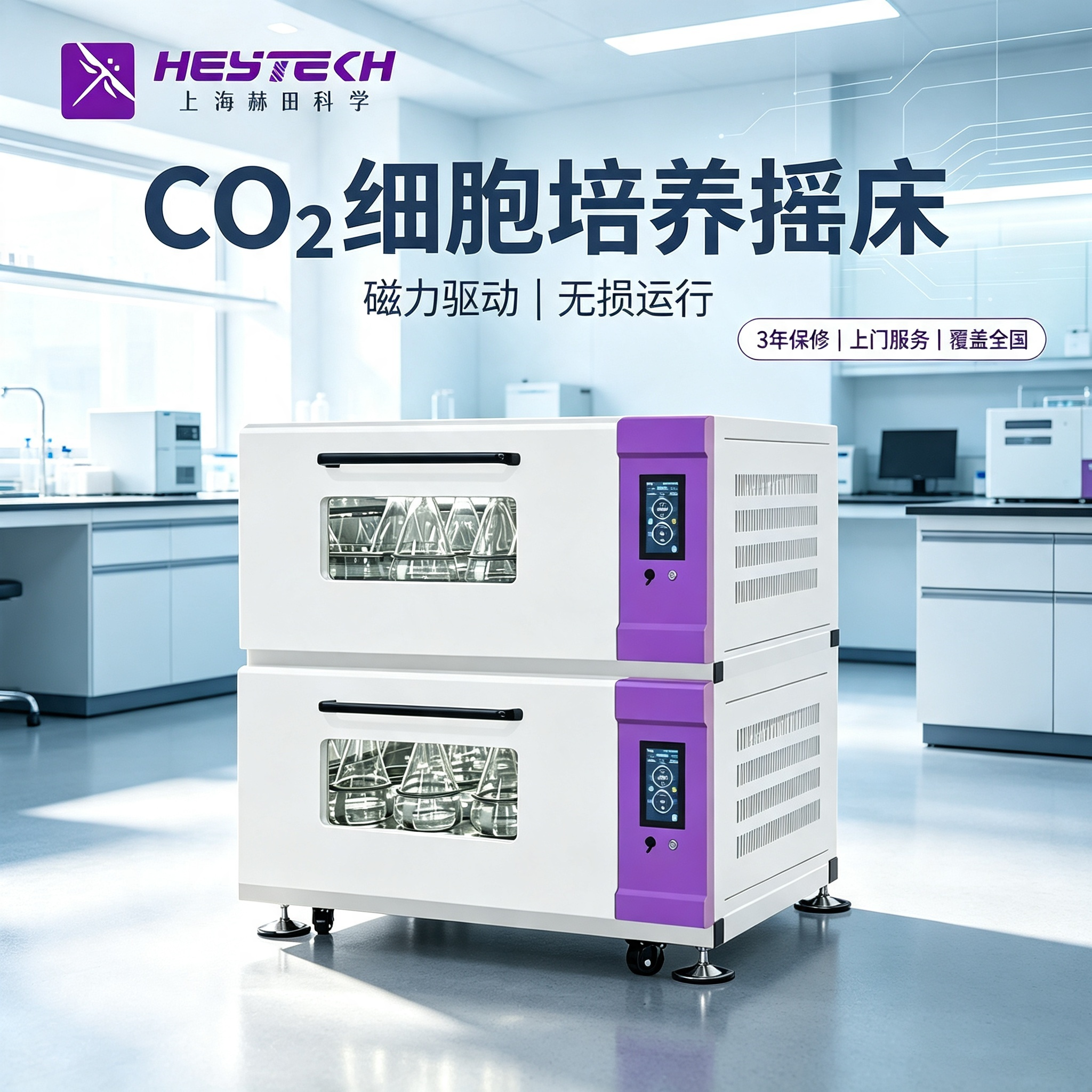 YQ-MCS 2460大号CO2细胞培养摇床 磁力驱动 实验室细胞振荡培养设备