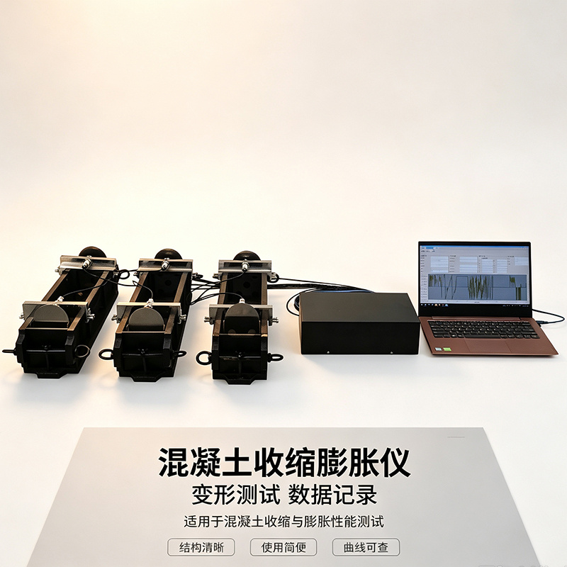 智能收缩膨胀监测仪混凝土砂浆全自动收缩膨胀变形实时监测设备