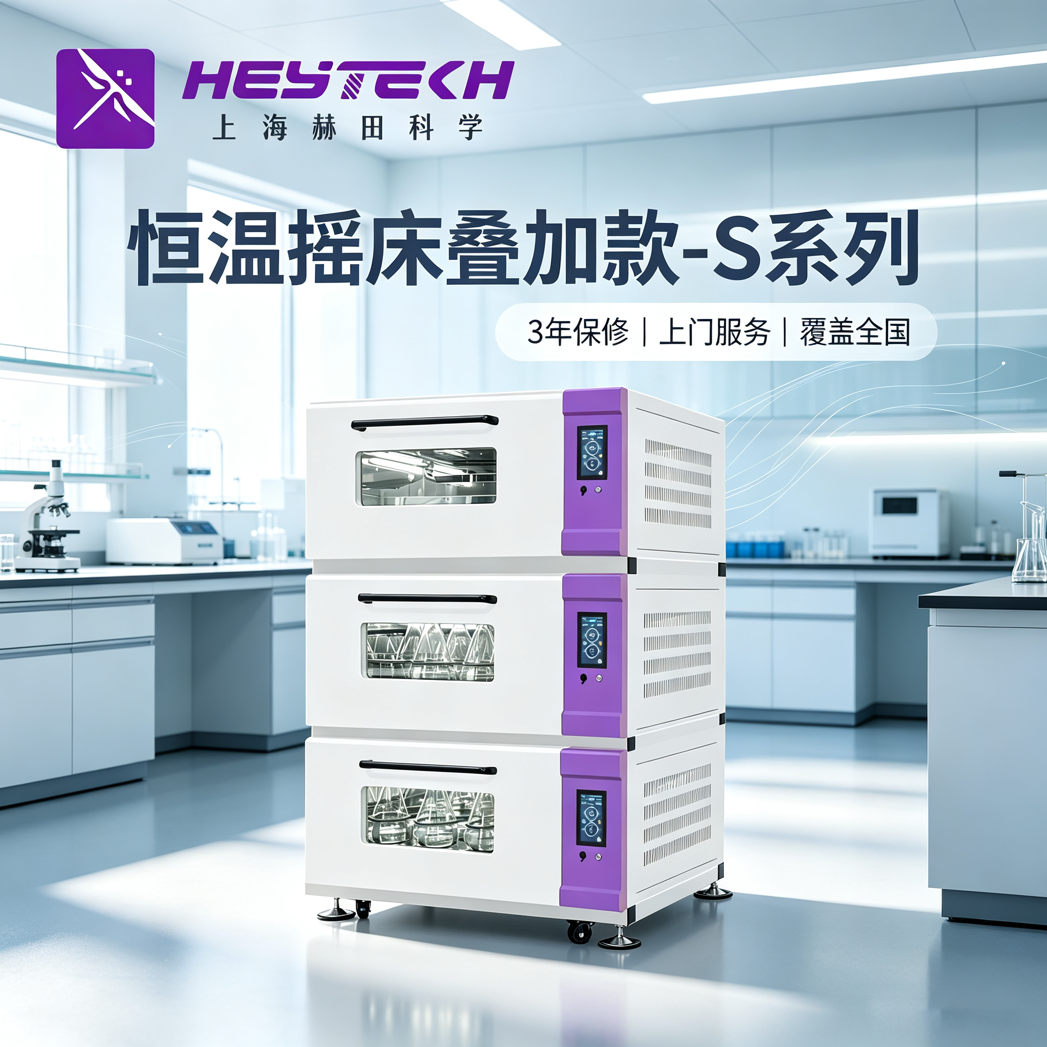 YQNeo 3600叠加式恒温摇床 S 号 实验室可堆叠振荡培育装置