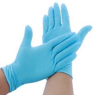 一次蓝色无粉丁腈手套|一次性医用丁腈手套|实验室丁腈手套