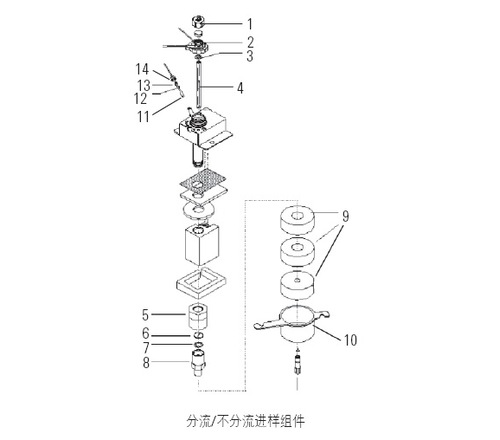 5890 分流/不分流进样口备件
