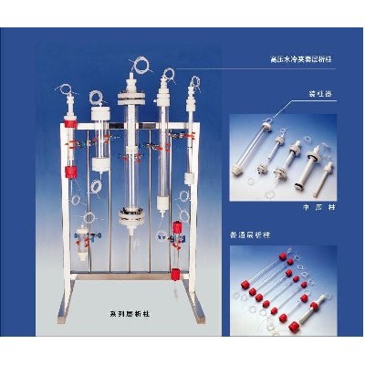 高压水冷夹层层析柱(带转换接头)适用于分子筛,离子交换,凝胶渗透与亲和层析