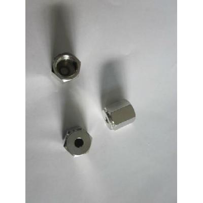 螺帽M8*1 铜镀铬 色谱耗材 配件3mm 2mm 1/8孔径