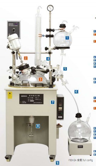 西安单层玻璃反应釜，陕西单层玻璃反应釜，单层玻璃反应器，循环水真空泵