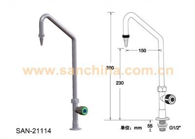 台雄台式单口折角水龙头 SAN-21114，二十年品质保证