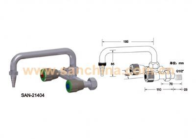 台雄壁式单口冷热水龙头 SAN-21404，品质保证