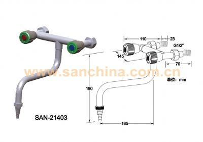 台雄壁式单口冷热水龙头 SAN-21403，二十年品质保证