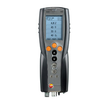 testo 340烟气分析仪, 包括充电电池，出厂报告及背带, 标配O2传感器及差压/流速传感器