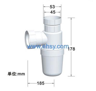 PP防虹吸瓶式存水器