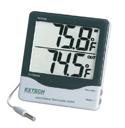 Extech大屏幕显示数字室内室外温度计