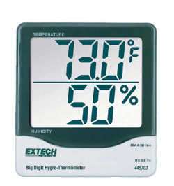 Extech大屏幕显示数字温湿度计