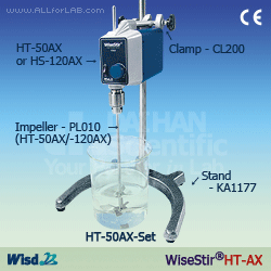 WiseStir(R) HT-AX 顶置式电子搅拌器, 高粘度