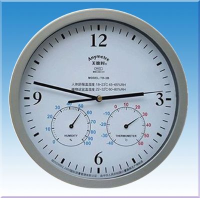 TH-3B实验室温湿度计挂钟/壁挂式温湿度表上海楚柏实验室设备有限公司