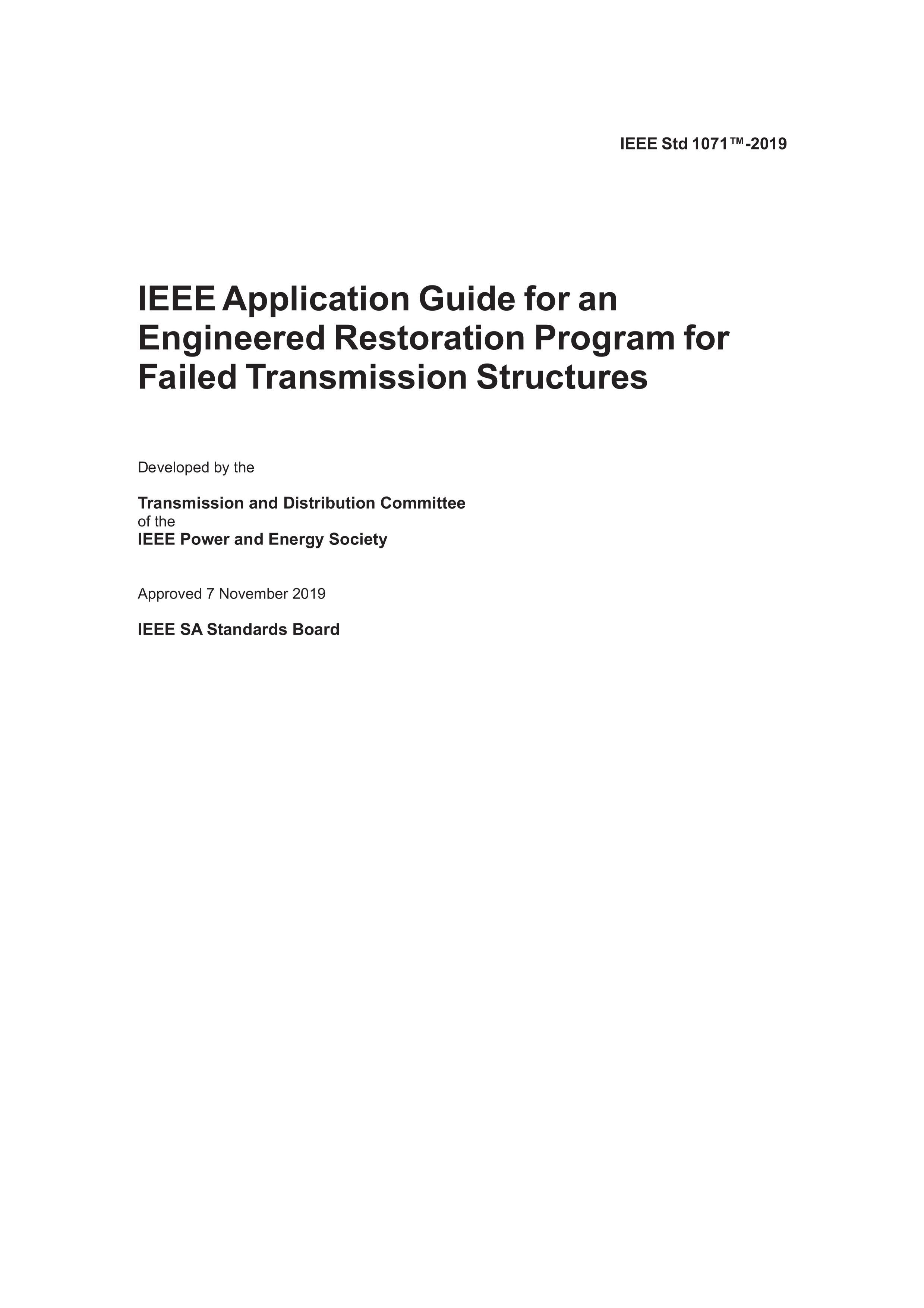 IEEE Std 1071-2019 IEEE Application Guide for an Engineered Restoration Program for Failed Transmission Structures.pdf2ҳ