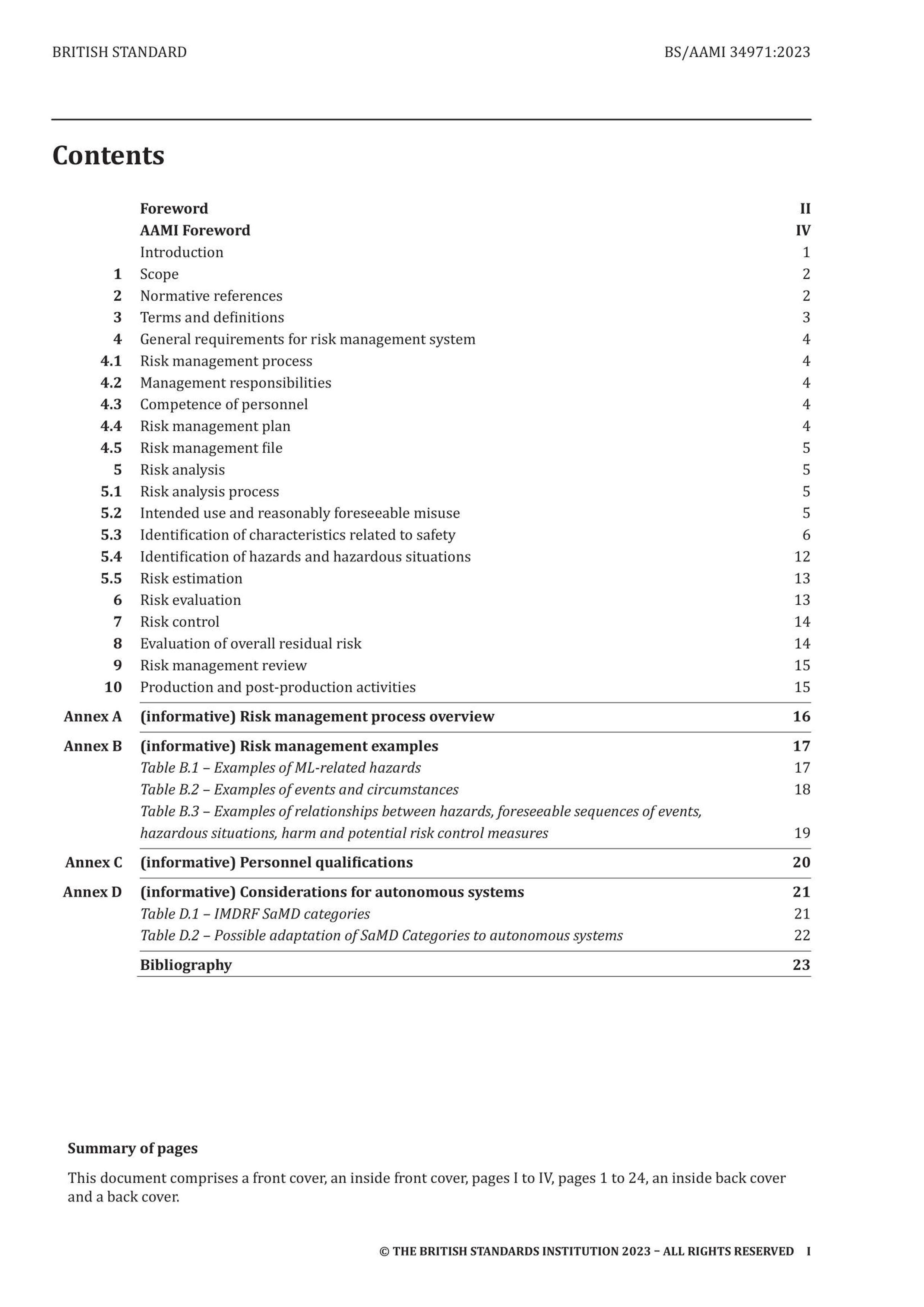 BSMAAMI 34971-2023 Application of ISO 14971 to machine learning in artificial intelligence  Guide.pdf3ҳ