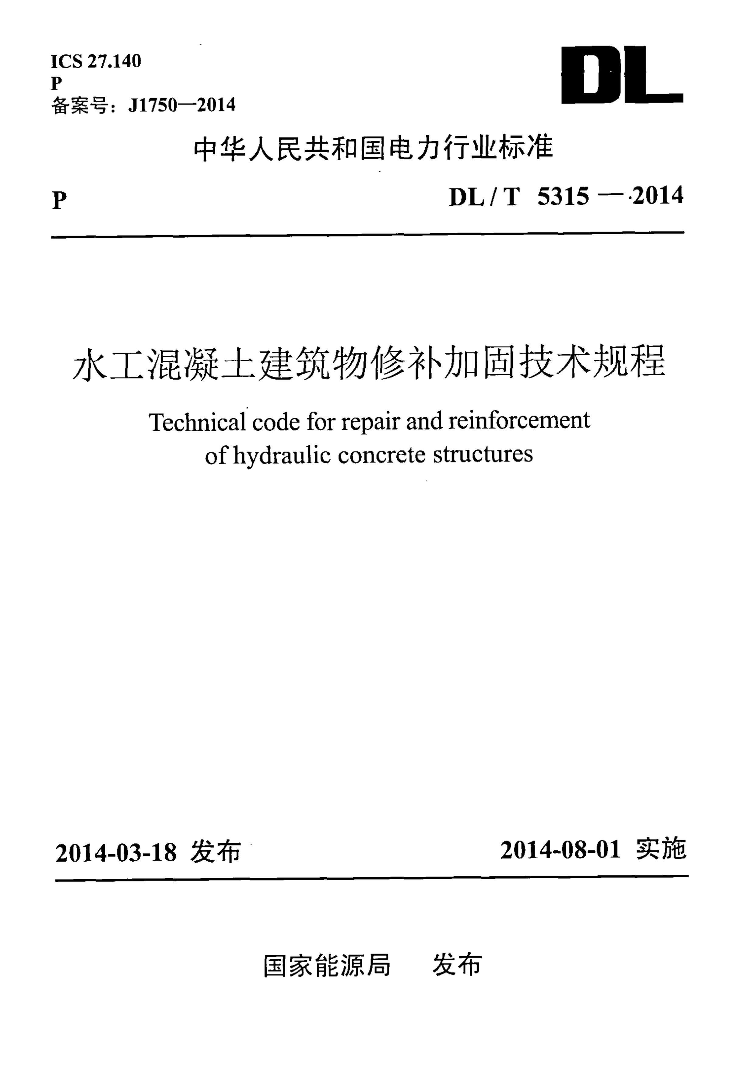 DLT 5315-2014 ˮ޲ӹ̼.pdf1ҳ