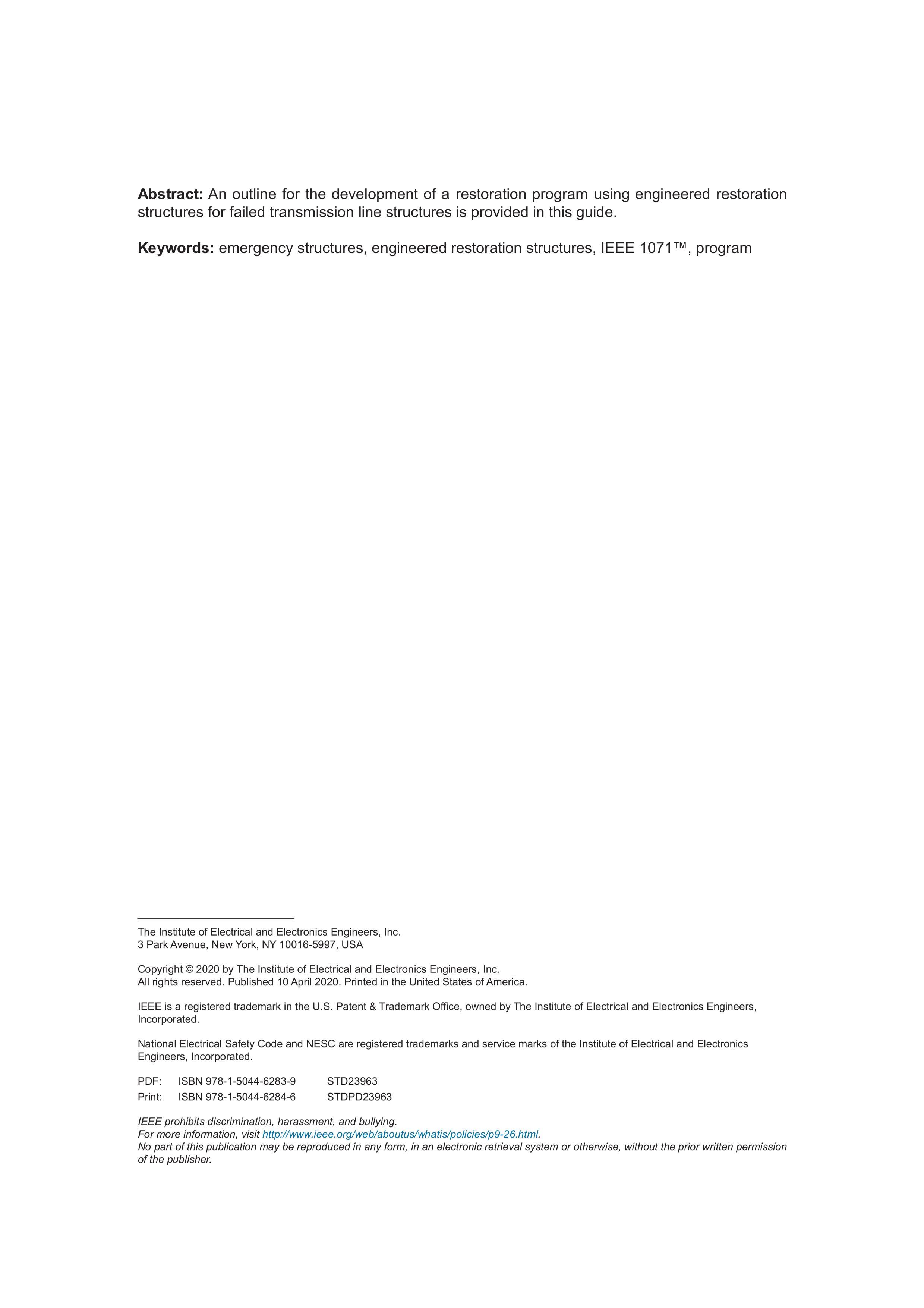 IEEE Std 1071-2019 IEEE Application Guide for an Engineered Restoration Program for Failed Transmission Structures.pdf3ҳ