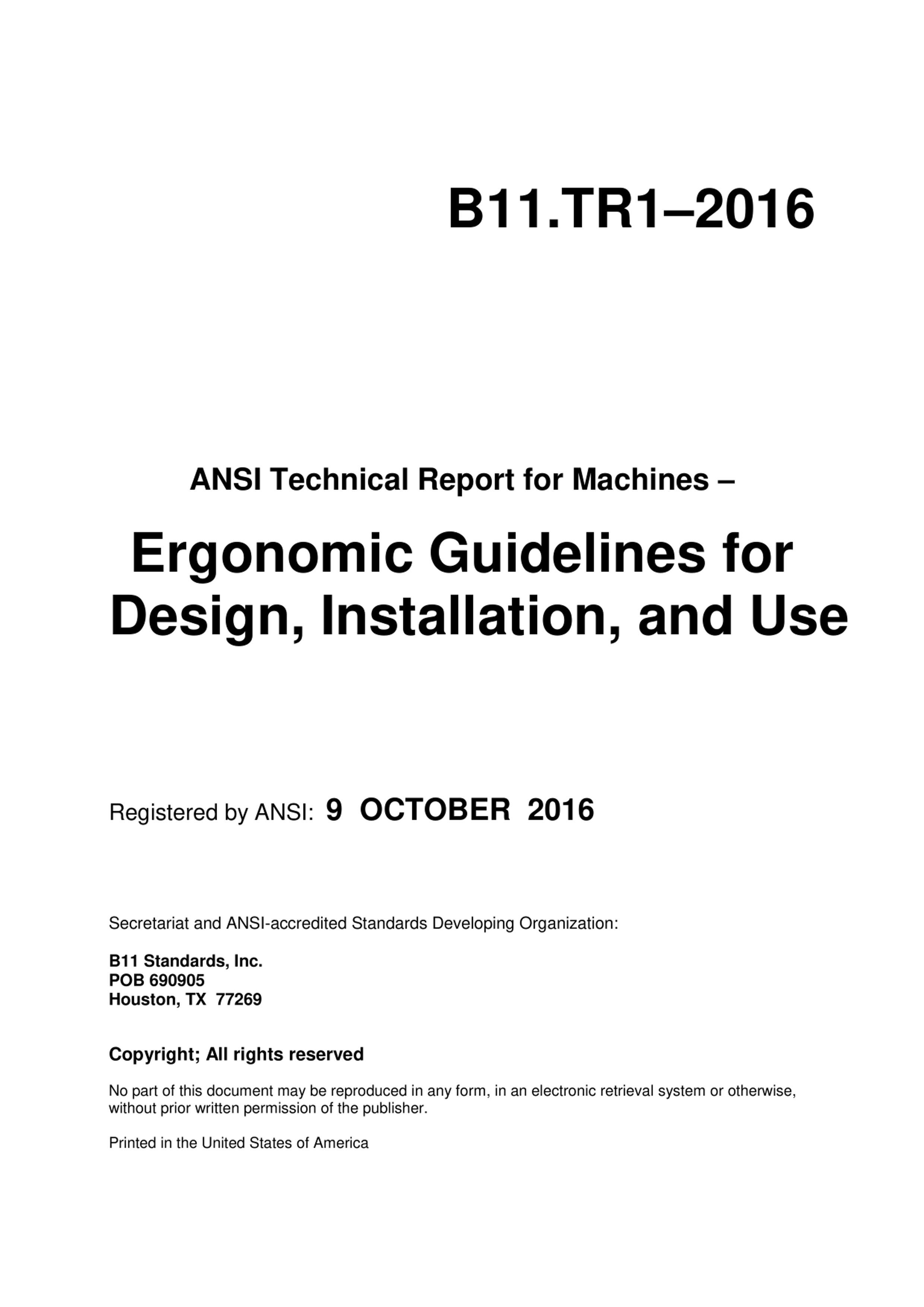 ANSI B11.TR1-2016 ANSI Technical Report for Machines C Ergonomic Guidelines for Design, Installation, and Use .pdf1ҳ