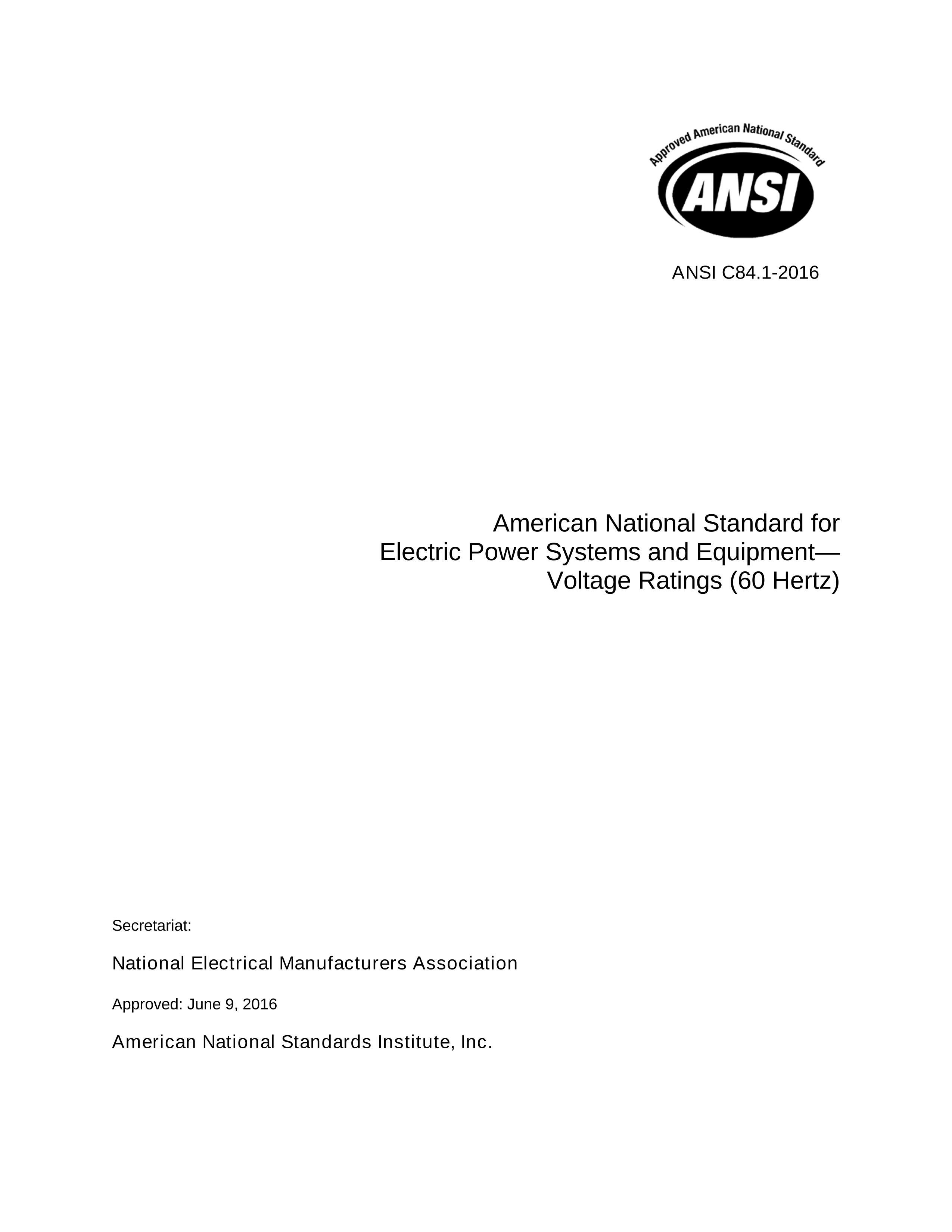 ANSI C84-1-2016 Electric Power Systems and Equipment  - Voltage Ratings (60 Hertz).pdf1ҳ