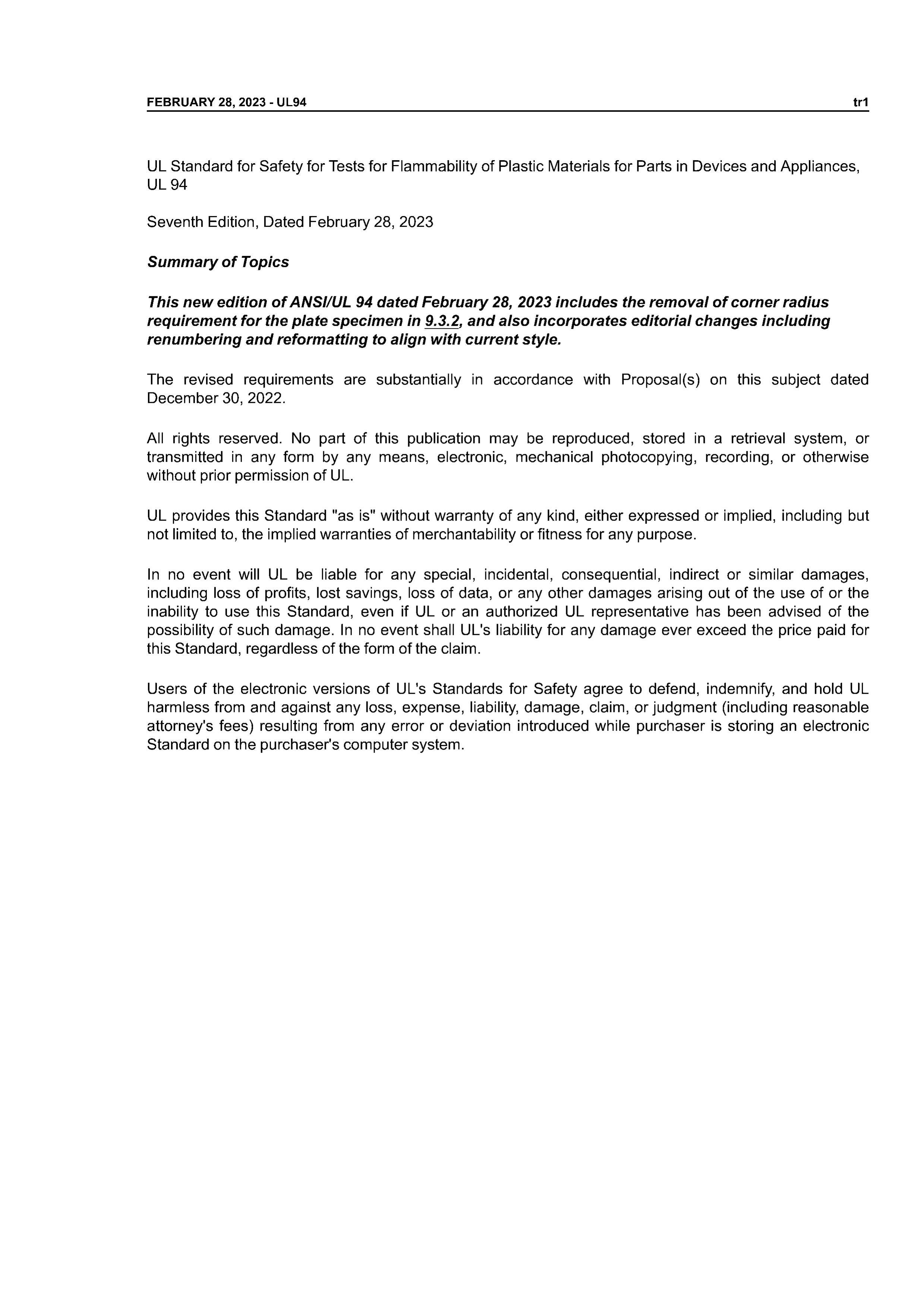 UL 94-2023 Flammability of Plastic Materials for Parts in Devices and Appliances.pdf3ҳ